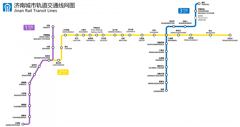 济南地铁线路图（2022最新高清可下载）