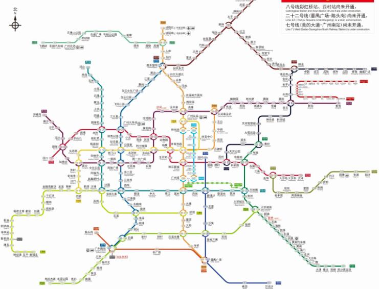 广州地铁线路图（2022最新高清）